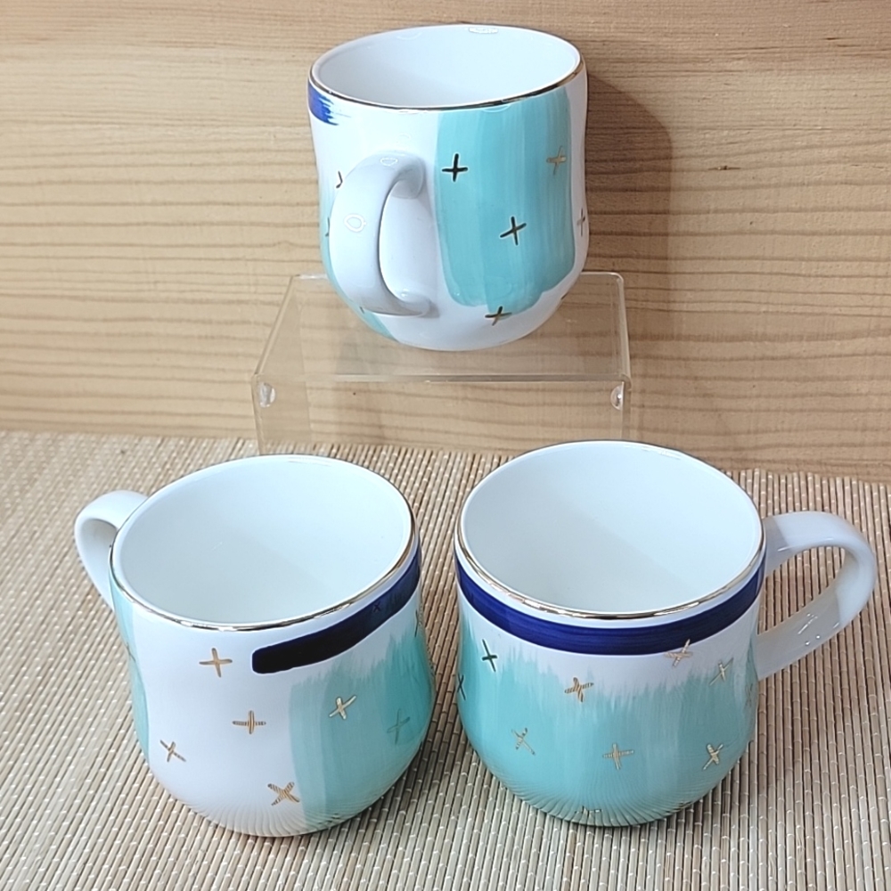 Pier 1 Set of 3 Anthropologie Artist Mugs